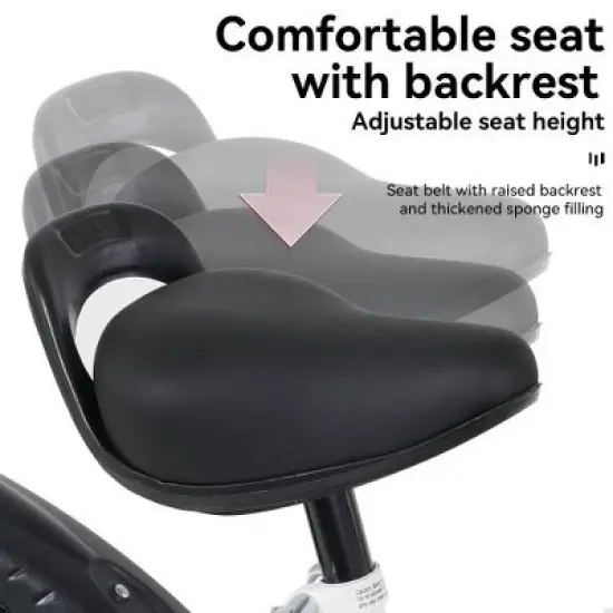 16 Inch Sporty Kids Bike with Training Wheels and Stand Adjustable Saddle Suitable for Boys and Girls Aged 4-8 Years or Tall Height 41-53 Inches image {11}