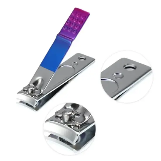 Unique Bargains Stainless Steel Manicure Tool Grooming Clippers Kit Multicolor 7 in 1 Set image {3}