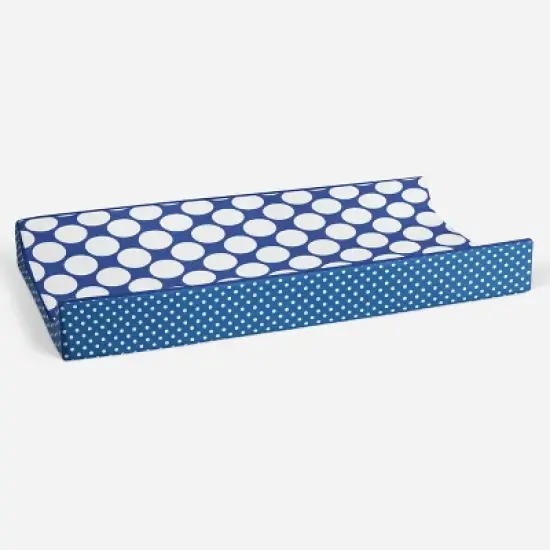 Bacati - MixNMatch Blue Large Dots Changing Pad Cover image {2}