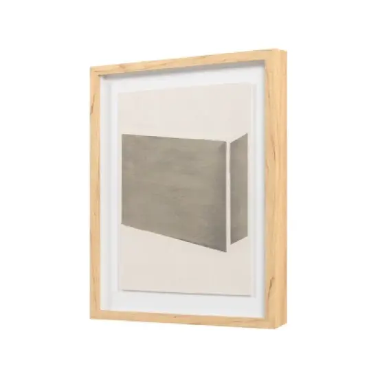 16" x 20" Color Block Abstract Glass Framed Wall Art Print Light Navy - Threshold&trade; designed with Studio McGee image {3}