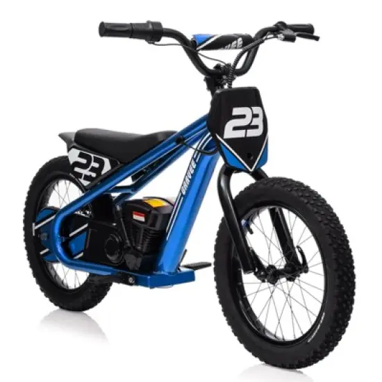 Electric Dirt Bike for Kids, 250W Electric Motorcycle, Electric Balance Bike for Ages 6-12, 3 Speed Settings, 16IN Off-Road Tires image {8}