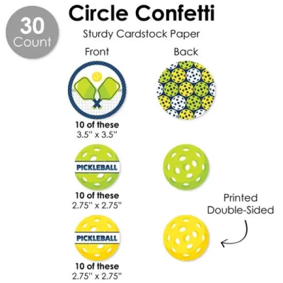 Big Dot of Happiness Let&rsquo;s Rally - Pickleball - Birthday or Retirement Party Supplies Decoration Kit - Decor Galore Party Pack - 51 Pieces image {6}