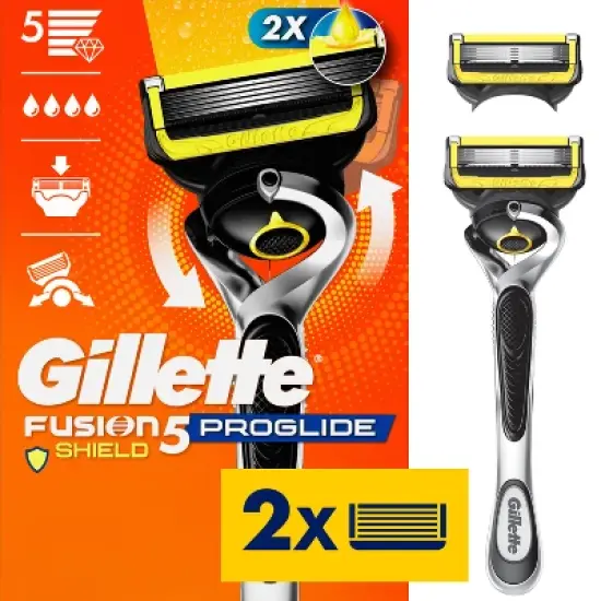 Gillette ProGlide Shield Men's Razor + 2 Razor Blade Refills image {10}