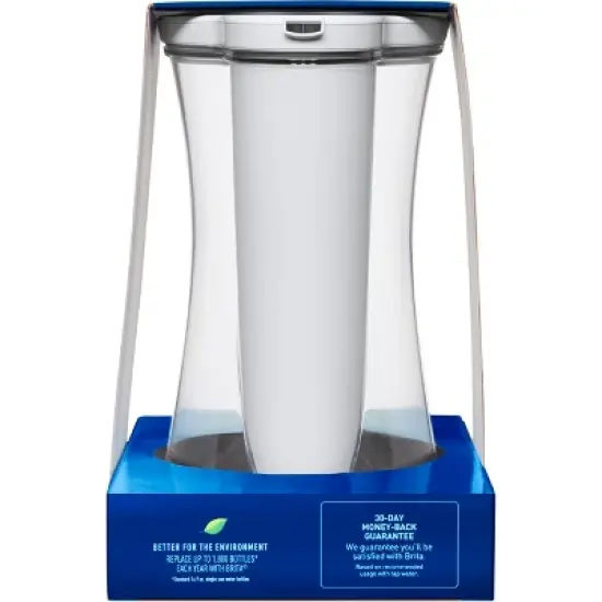 Brita 12-Cup Stream Filter As You Pour Water Pitcher with 1 Filter, Cascade &ndash; Ice image {5}