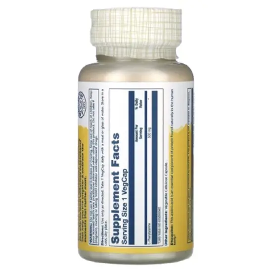 Solaray L-Phenylalanine, 500 mg, 60 VegCaps image {1}
