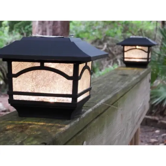 Maxsa Innovations Solar 2pk Post Cap and Deck Railing Lights image {6}