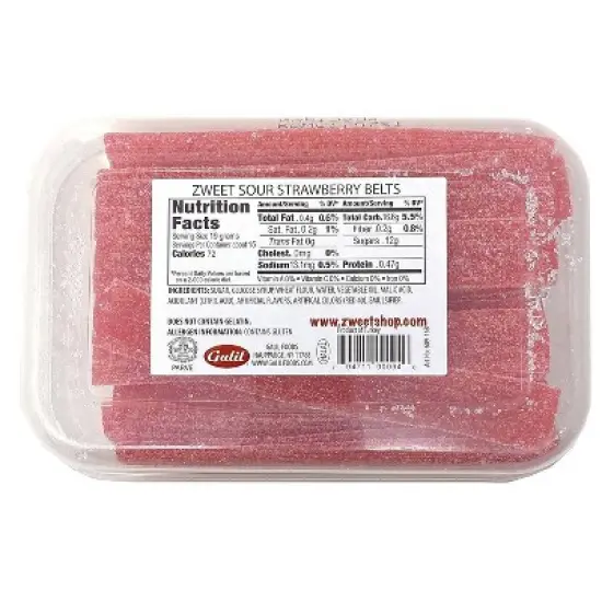 Zweet Sour Belts Strawberry Candy - 10oz image {1}
