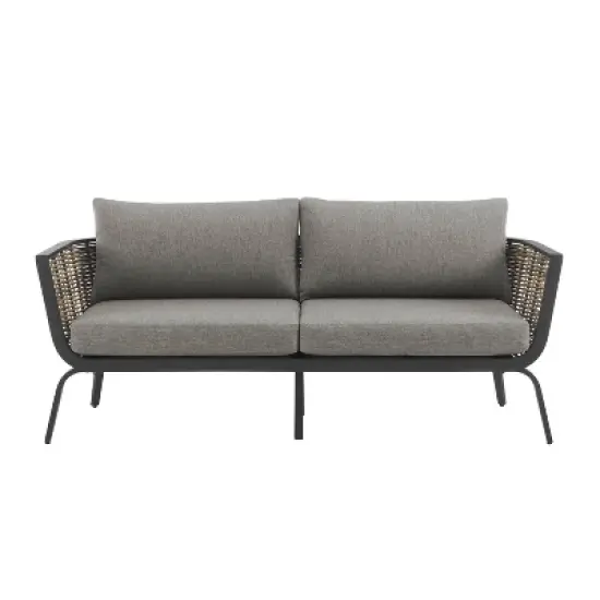 Ashby Loveseat - Gray/Black/Natural - Linon image {2}