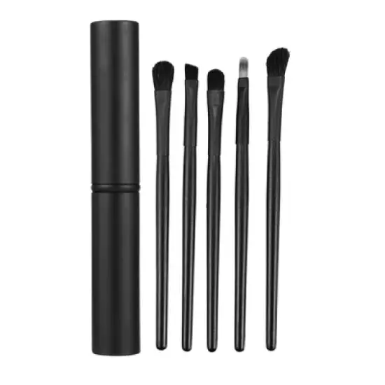 Unique Bargains 5 Pcs Makeup Brush Set, Travel Blending Foundation Contour Concealer Blusher Brush 15.3x2.3cm image {6}