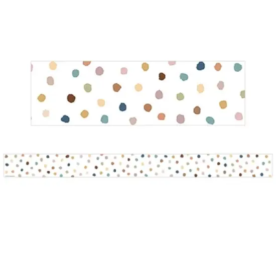 Teacher Created Resources&reg; Everyone is Welcome Painted Dots Straight Border Trim, 35 Feet Per Pack, 6 Packs image {1}