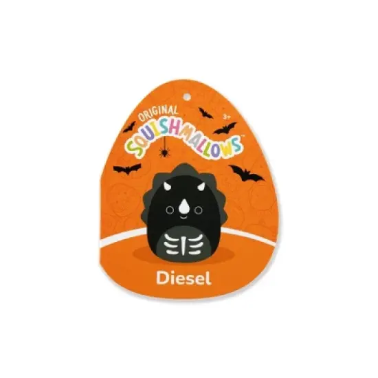 Squishmallows 12" Black Skeleton Triceratops Medium Plush image {1}