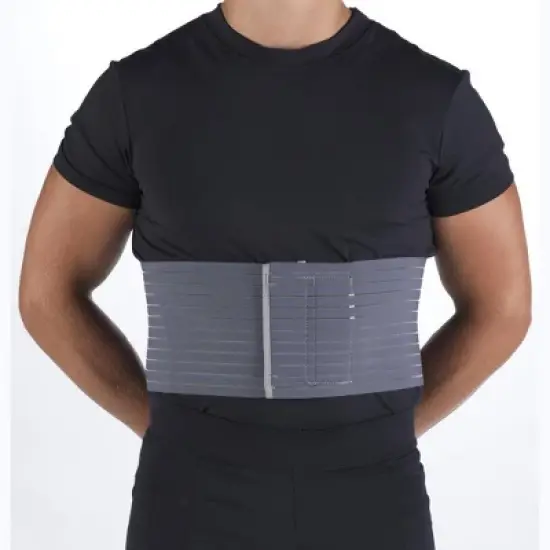 OTC Rib Belt for Men, 6-inch Elastic Chest Compression, Select Series, Grey image {4}