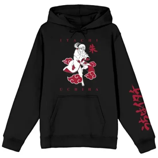 Naruto Shippuden Minimal Color Itachi Long Sleeve Black Adult Hooded Sweatshirt image {4}
