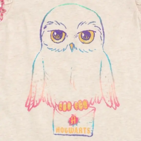 Harry Potter Hedwig Owl Girls Tank Top Dolphin and French Terry Shorts Little Kid to Big Kid  image {4}