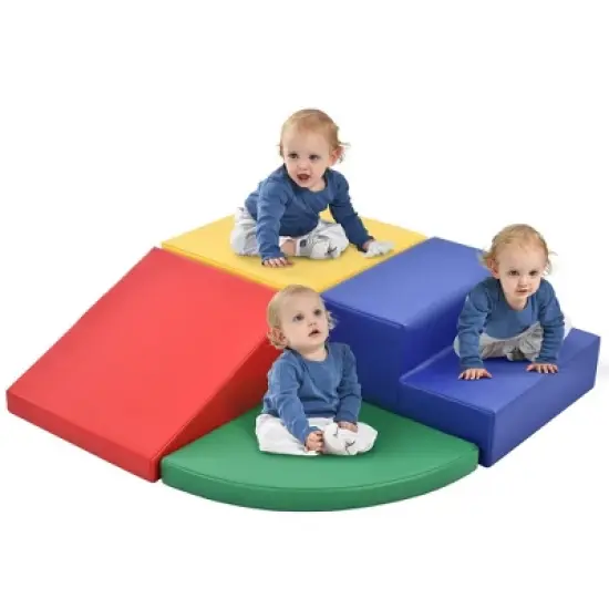 4-Piece Set Climbing Toys for Toddlers 1-3 and Climb Foam Play Set Babies Foam Blocks Toddler Climbing Toys for Crawling Climbing and Sliding image {13}