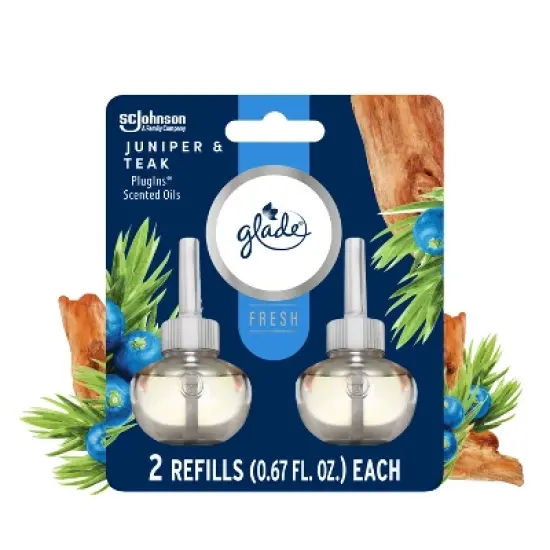 Glade PlugIns Scented Oil Air Freshener Refills Juniper & Teak - 1.34 fl oz/2pk image {13}