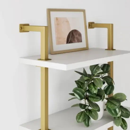 Theo Floating Shelf Gold/White - Nathan James image {3}