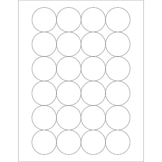 Tape Logic Circle Laser Labels 1 2/3" White 2400/Case LL149 image {1}