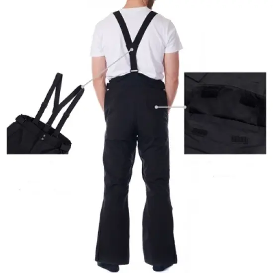 Alpine Swiss Mens Waterproof Snow Pants with Removable Suspenders Insulated Winter Snowboarding Ski Pants image {4}