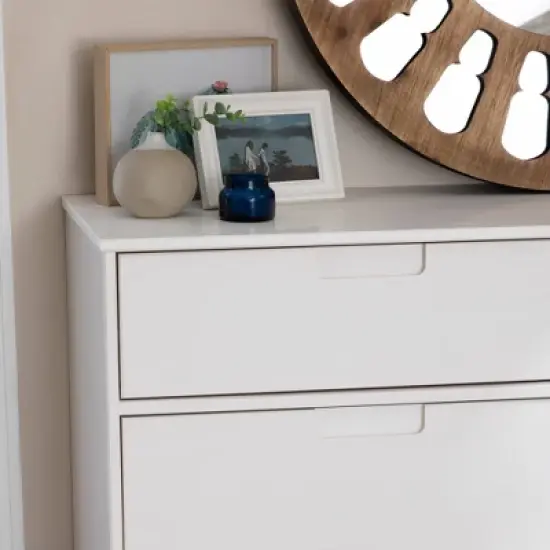 Mid-Century Modern Groove Wood 6 Drawer Dresser - Saracina Home image {3}