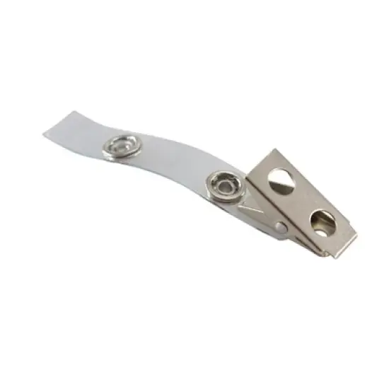 SICURIX Button ID Badge Strap Clips, 25 Per Pack, 4 Packs image {1}