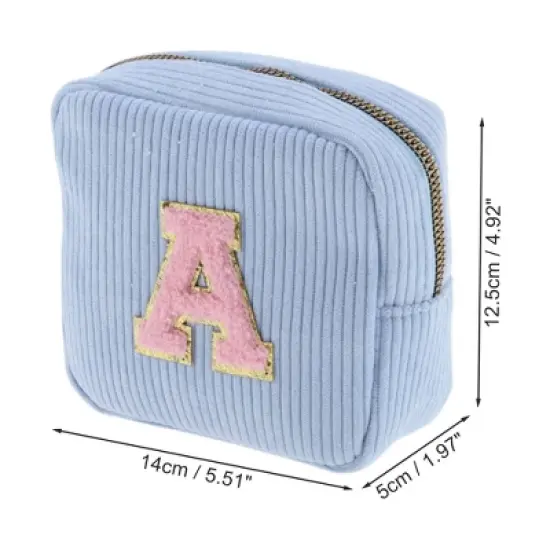 Unique Bargains Letter A Pattern Makeup Bag 1 Pc image {1}
