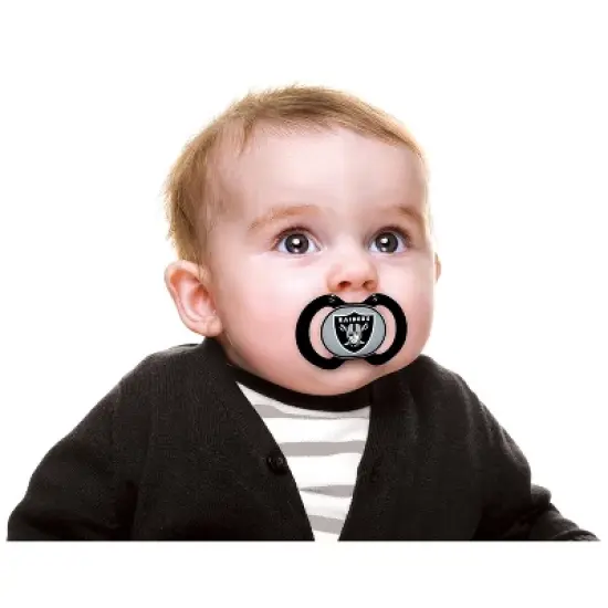 BabyFanatic Officially Licensed Unisex Pacifier 2-Pack - Las Vegas Raiders NFL image {4}