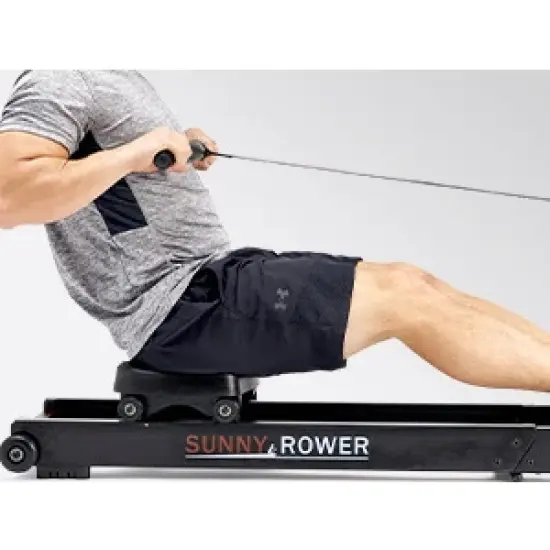 Sunny Health & Fitness Wooden Water Rowing Machine image {8}