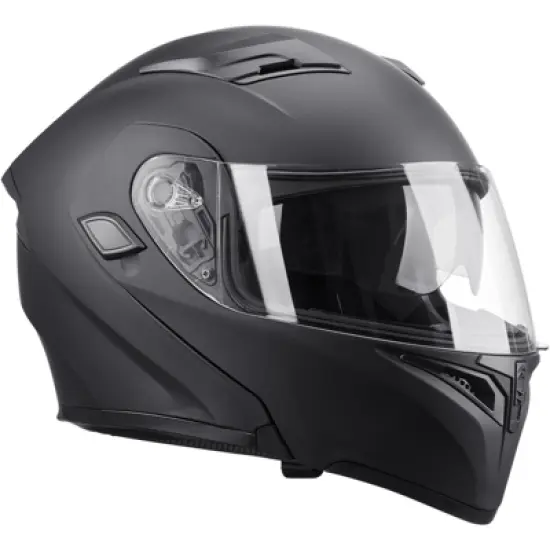 VEVOR Motorcycle Helmet, 22.4-22.8 in,Unmasked, Smart Street ABS & High Density Helmet with Bluetooth Slot & Interchangeable Lens, Black image {8}
