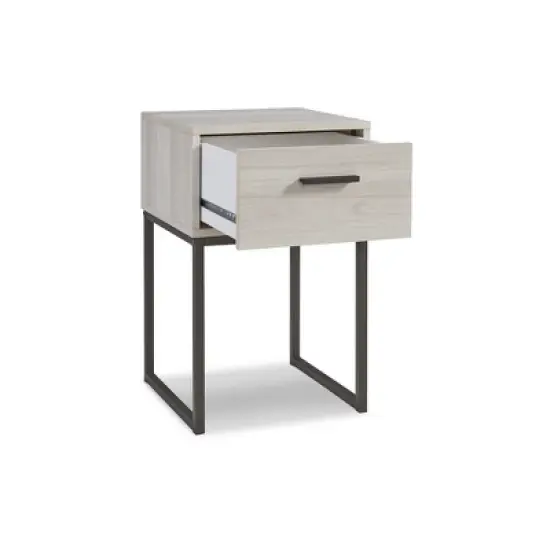 Signature Design by Ashley Contemporary Socalle 1 Drawer Nightstand, Light Natural image {1}
