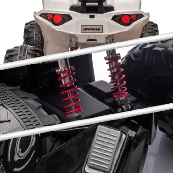 24 Volt Kids ATV Ride-On, Electric Dual 4 Wheeler with 2-Seater, Ride on Toys for Big Kids with LED Lights, Music, High Low Speed image {4}