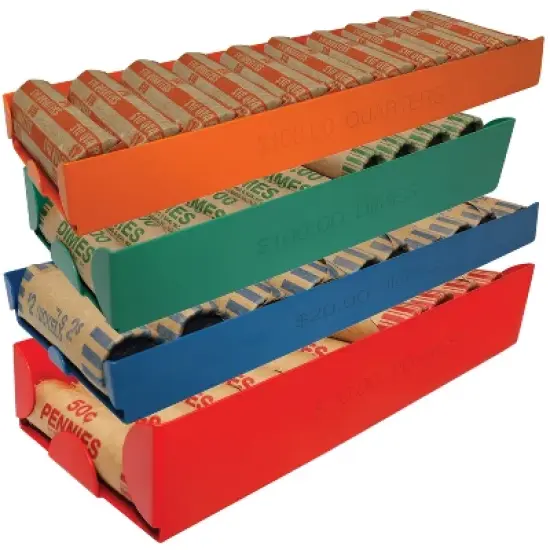 Nadex Coins&trade; Assorted Stackable Aluminum Coin Trays, 4 Pack in Multicolored image {7}