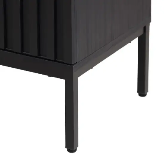 JONATHAN Y Rowan Geometric Modern Transitional 2-Shelf Bath Vanity Cabinet Only (Sink Basin Not Included) image {5}