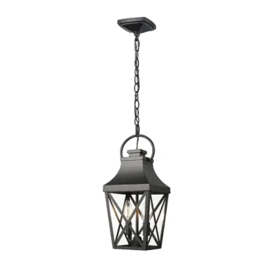 YUHAO Outdoor Gazebo and Porch Anti-Rust Waterproof Outdoor Ceiling Light Modern  Black(1 PACK) image {14}