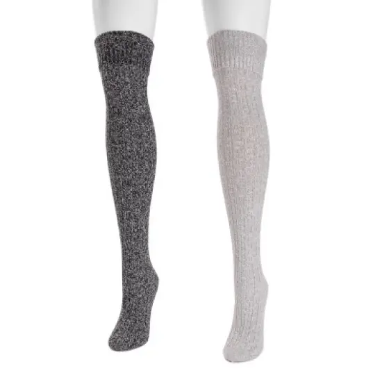 MUK LUKS Women's 2 Pair Pack Marl Over the Knee Socks image {2}