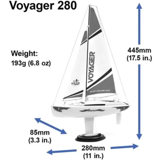 Playsteam Voyager 280 2.4G Sailboat-Blue image {1}