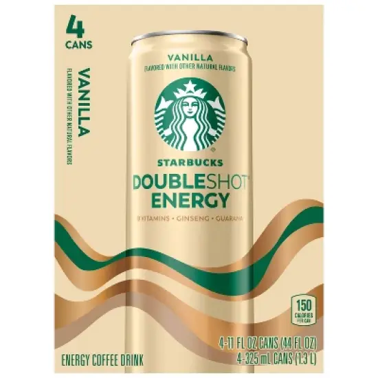 Starbucks Doubleshot Energy Vanilla - 4pk/11 fl oz Cans image {1}