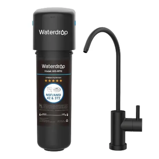 Waterdrop 10UB-B Under Sink Water Filter, Black Faucet image {9}