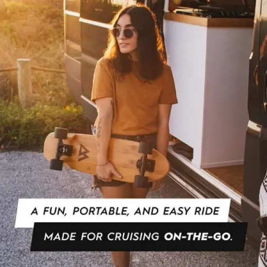 Magneto Complete Skateboard | 27.5" x 7.5", Canadian Maple Double Kick Concave Deck | For Beginners, Teens & Adults (Bamboo) image {5}