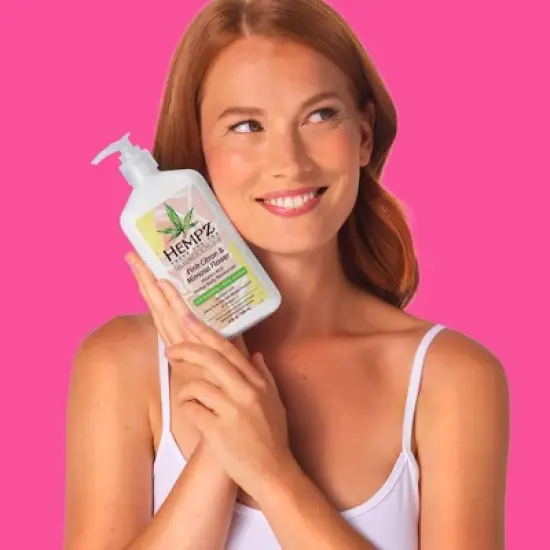 Hempz Fresh Fusions Pink Citron/Mimosa Flower Moisturizer Floral & Fruit - 17oz image {2}