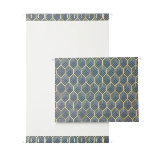 Paper Junkie 12 Pack Decorative Hanging File Folders with 1/5 Tab, Gold Foil Geometric Design, 3 Colors, 11.75 x 9 In image {5}