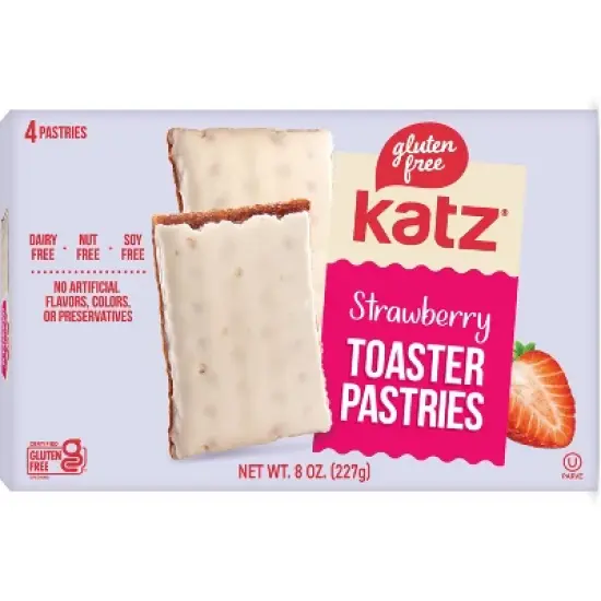 Katz Gluten Free Strawberry Toaster Pastries - 8oz/4ct image {1}