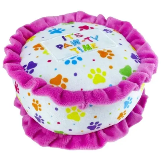 Multipet It's Paw-Ty Time Cake Dog Toy - 4.5" image {3}