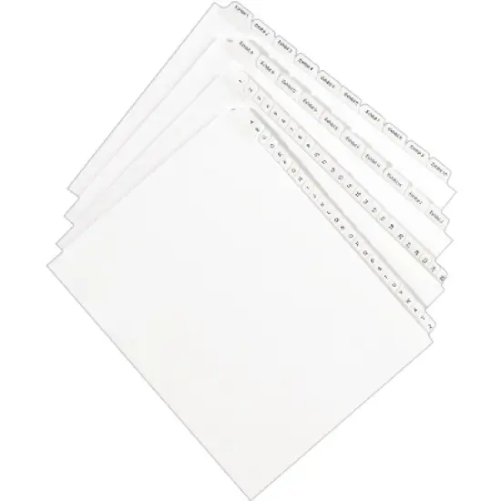 Avery Legal Exhibit Binder Dividers, Preprinted 76-100 Tab, Side Tabs, Unpunched Letter Size, 1 Set Collated, 4 Sets per Pack (01704) image {5}