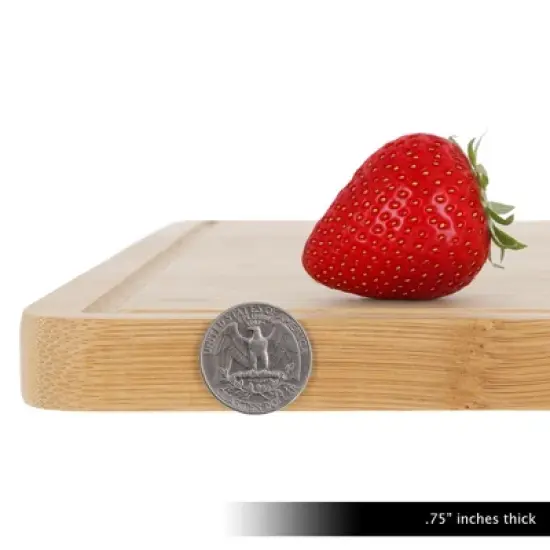 Hastings Home Extra Large Eco-Friendly Bamboo Cutting Board With Juice Groove &ndash; 20" x 14" image {3}