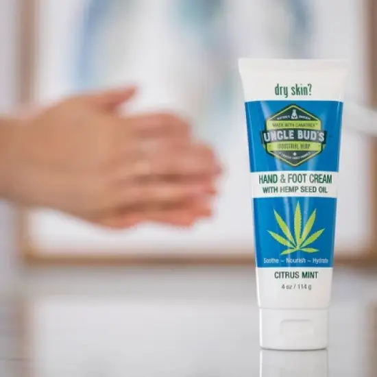 Uncle Bud's Hemp Hand and Foot Cream Citrus & Mint - 4oz image {3}