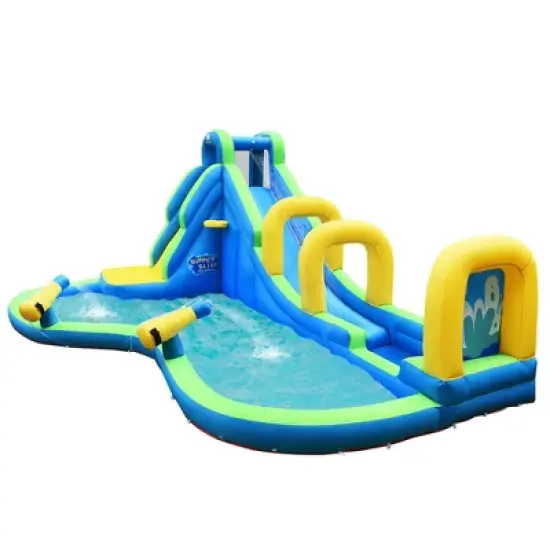 Costway Inflatable Water Slide Kids Bounce House Castle Splash Pool Without Blower image {8}