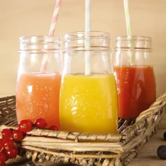 Bormioli Rocco Quattro Stagioni Bottles &ndash; 6.75 Oz. Glass Jars with Twist Top Lids, Embossed Beehive Design  &ndash; Made in Italy (Set of 4) image {6}