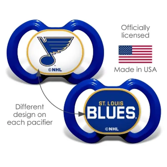 BabyFanatic Officially Licensed Unisex Pacifier 2-Pack - NHL St. Louis Blues image {4}
