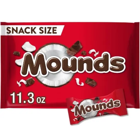 Mounds Dark Chocolate and Coconut Snack Size Candy Bars - 11.3oz, Bag image {7}